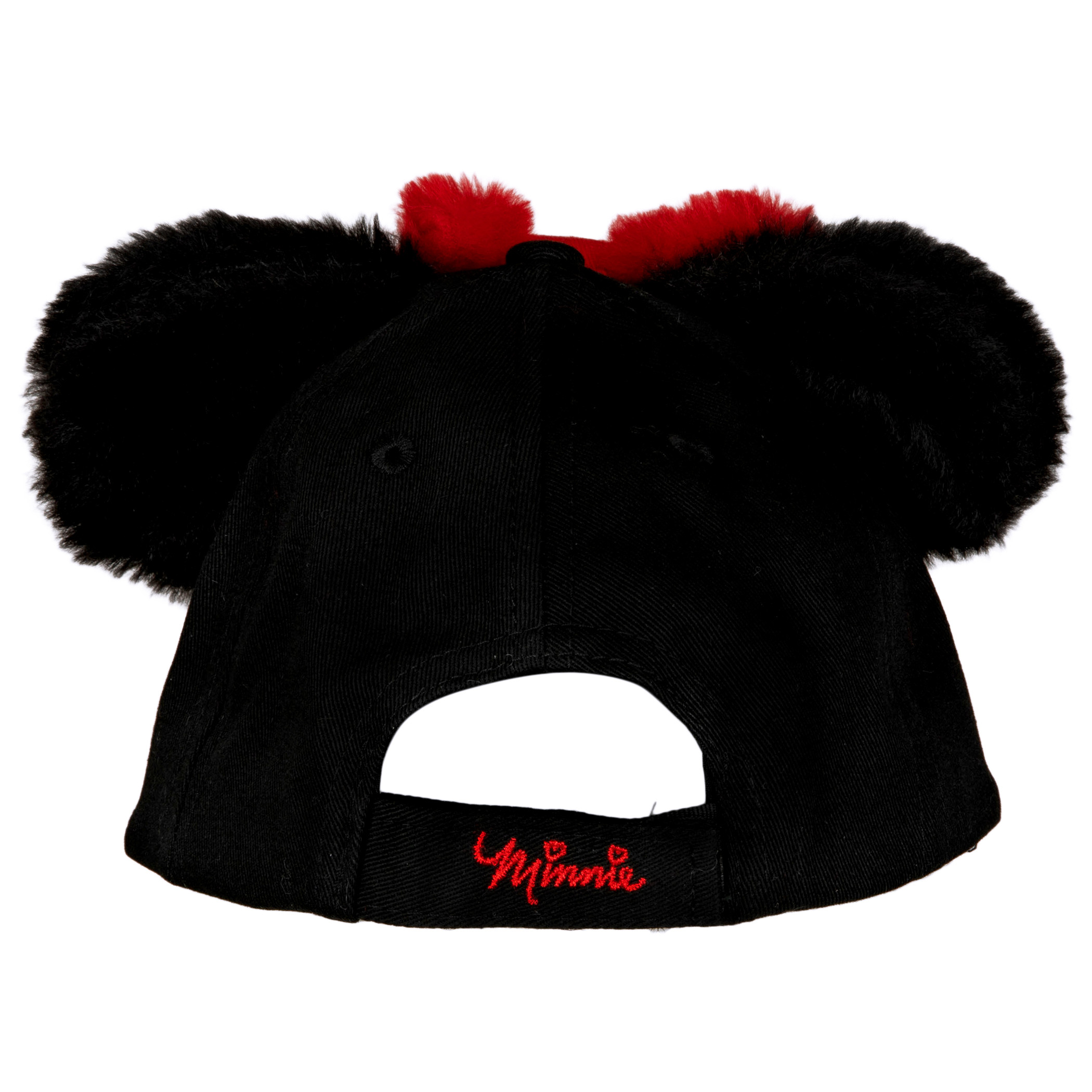 Disney Minnie Mouse Adjustable Baseball Cap with Plush Ears and Bow